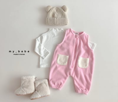 my_bebe31｜(-12m-5y) 內刷毛背心拉鍊連身褲3