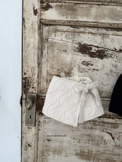 Bloom.b47｜(85cm-125cm) 蝴蝶結印花絎縫綁帶褲裙14