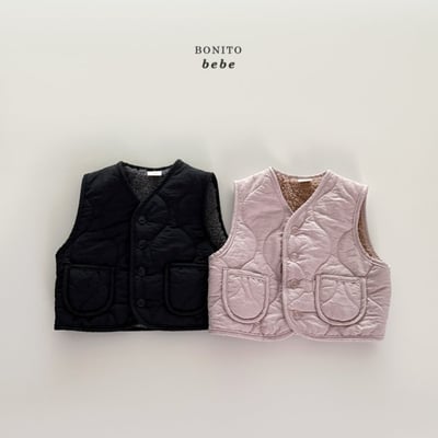 Bonito80｜(3m-18cm) 絎縫刷毛口袋背心1
