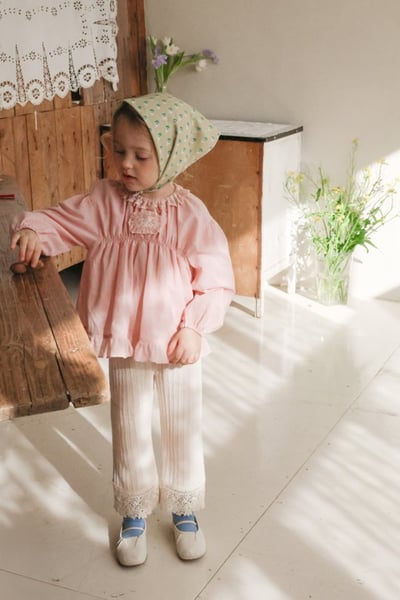 FLO39｜(75-140) 3色法式傘狀荷葉襯衫4