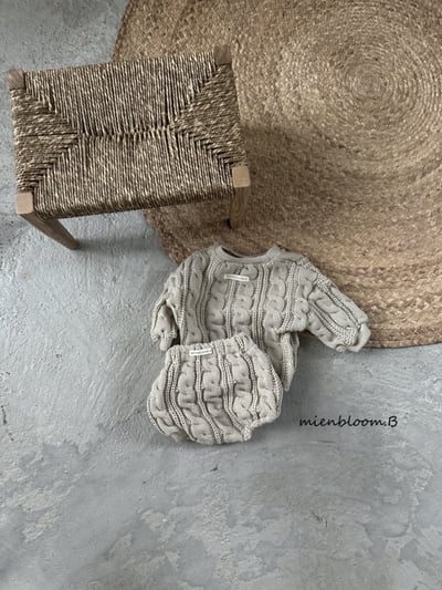 Bloom.b30｜(0m-24m) 麻花針織燈籠褲3