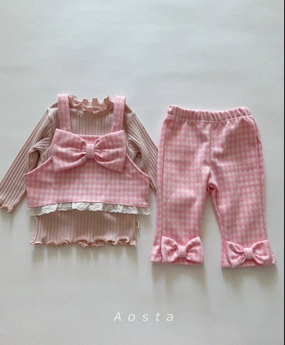 AOSTA26｜(6m-5y) 蝴蝶結蕾絲小背心7