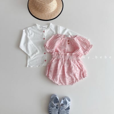 my_bebe16｜(58-72cm) 捲邊上衣燈籠褲套裝15