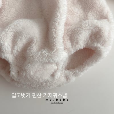 my_bebe20｜(-6m-12m-) 刷毛小兔連帽包屁衣18