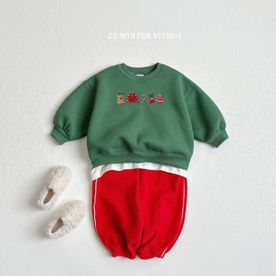 vivid80｜(78cm-125cm) 聖誕刺繡印花休閒上衣4