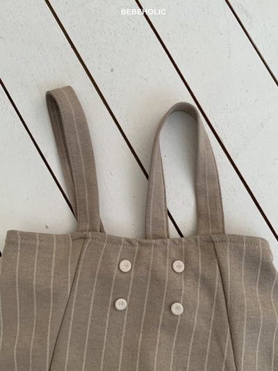Bebe holic56｜(3m-18m) 吊帶排釦包屁褲10