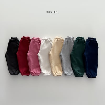 Bonito48｜(75cm-125cm) 素面休閒束口褲1