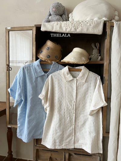 thelala37｜ (70-115-mom) 壓花親子襯衫16