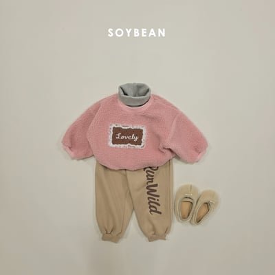 Soybean33｜(75cm-118cm) 英字印花休閒束口褲7