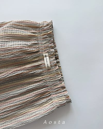 AOSTA56｜(6m-5y) 2款亞麻小標線條褲4