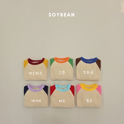 Soybean21｜(75cm-118cm) 撞色簡單上衣7
