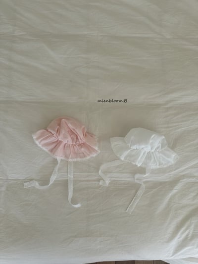 Bloom.b22｜(0m-18m) 蕾絲綁帶帽9