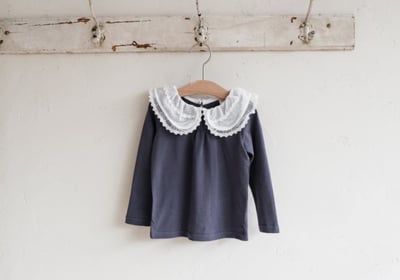 FLO42｜(75-140) 3色蕾絲翻領上衣24