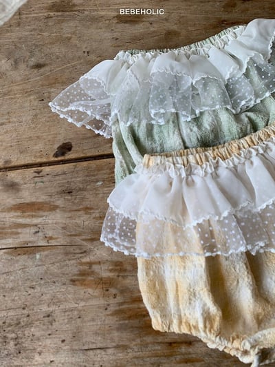 Bebe holic10｜(3m-18m) 碎花蕾絲褲4