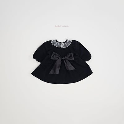 bebe nine32 (65cm-115cm) 2色蕾絲領綁帶洋裝17