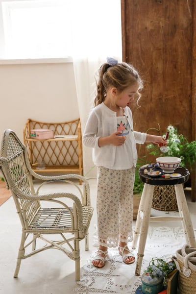 FLO21｜(75-140) 蕾絲開衫素外套13