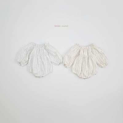 bebe nine06 (65-90) 2色荷葉立領碎花包屁衣14