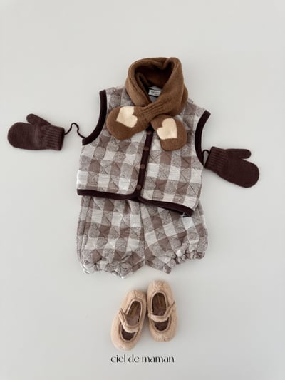 Cieldemaman09｜(6M~24M)  2色格子背心套裝12