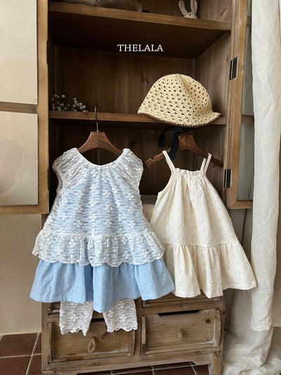 thelala38｜ (70-115) 壓花細肩洋裝3