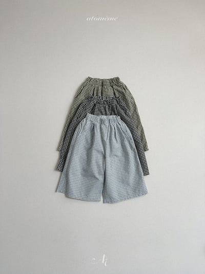 Atomeme09｜(70-110) 格紋寬褲11