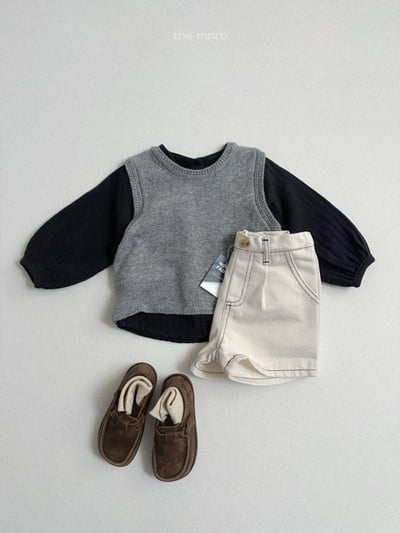 MiniRobe08｜(70-110) 牛仔滾邊線短褲8