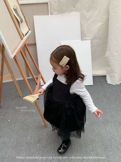 JE 418｜(80-110cm)  絎縫線蕾絲洋裝19