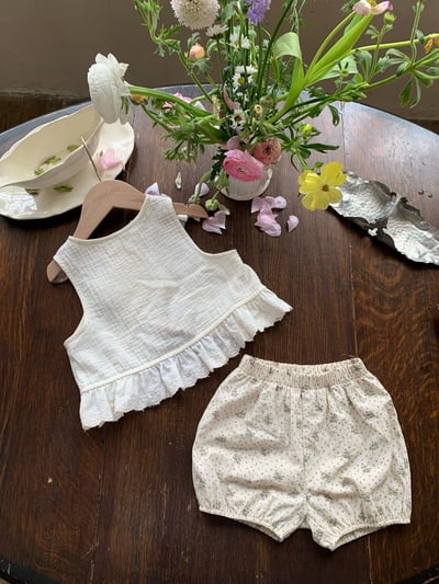 JE39｜(73-100cm) 花邊背心碎花短褲套裝17