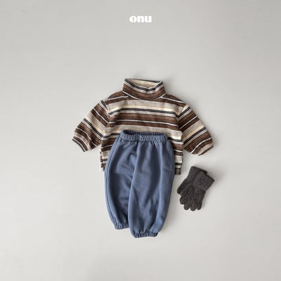 onu 45｜(70cm-115cm) 磨毛多條紋上衣7