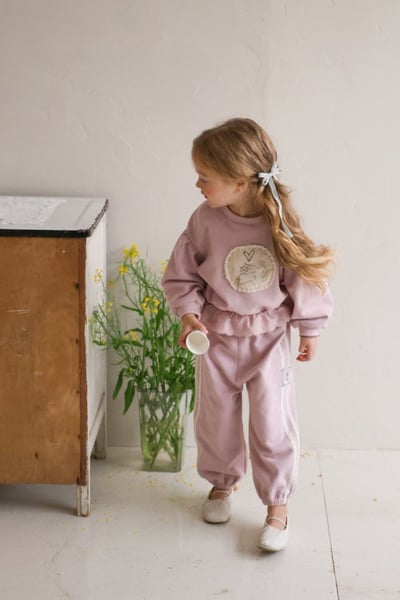 FLO45｜(75-140) 2色滾邊蕾絲縮口褲3