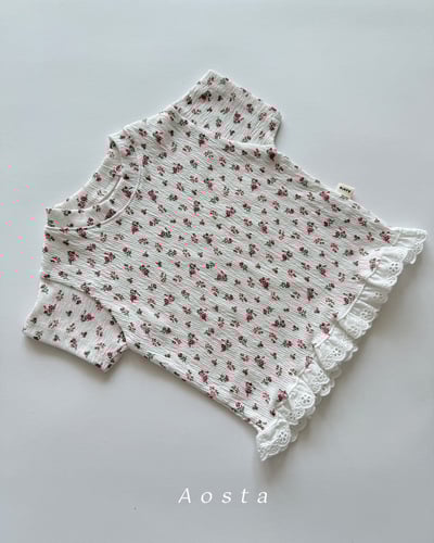 AOSTA25｜(6m-5y) 3款碎花蕾絲裙邊上衣8