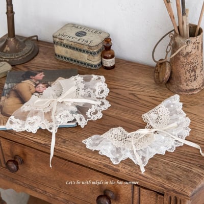 M-KIDS51｜(65-115cm) 蕾絲綁帶領圍2