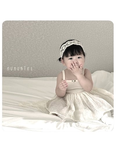 NUNU BIEL11｜(65-115cm) 玫瑰吊帶連身裙15