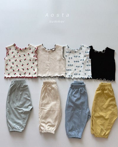 AOSTA18｜(6m-5y) 8款涼爽鬆緊束腳褲3
