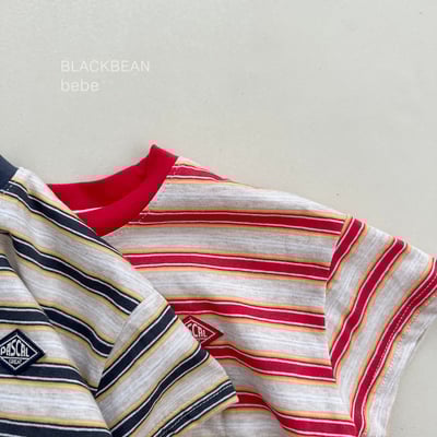 BEAN26｜(65-120cm) 雙色線條紋上衣6