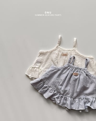 onu26｜(70cm-115cm) 荷葉細肩無袖上衣4