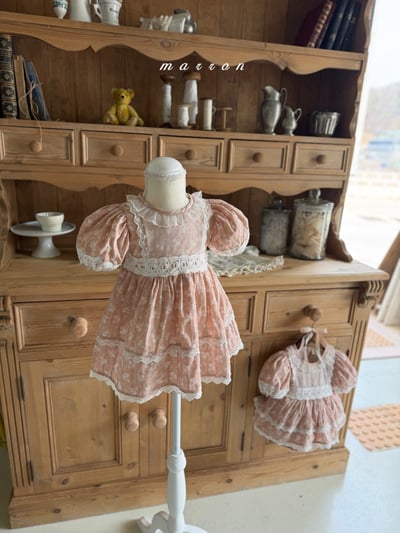 Marron06｜(3m-18m 1y-6y) 索菲亞蕾絲裙裝8