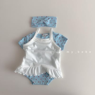 my_bebe17｜(58-72cm) 羅紋包屁衣含髮帶19