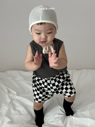 lala land17｜(3m-18m) 3色經典棋盤格紋短褲5