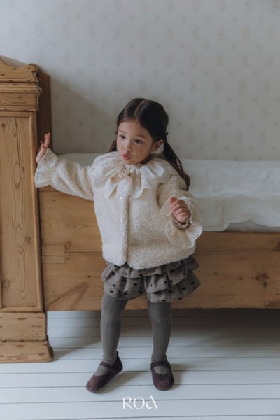 ROA04｜(80cm-120cm) 2色蕾絲領袖邊絨毛外套13