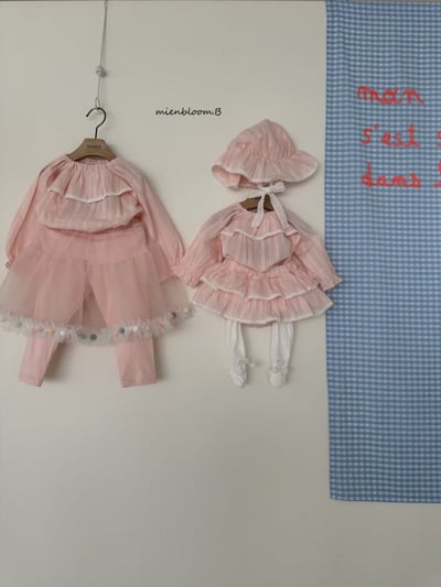 Bloom.b22｜(0m-18m) 蕾絲綁帶帽4