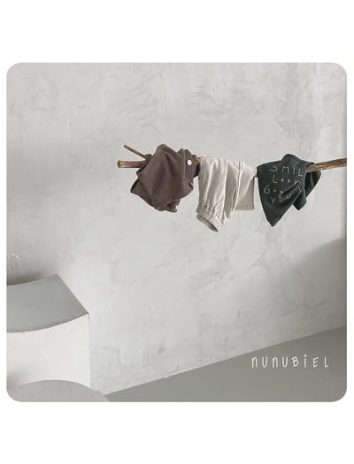 NUNU BIEL14｜(75-115cm) 素色棉寬褲4