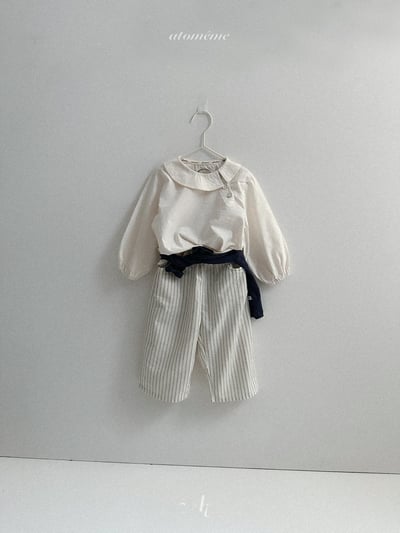 Atomeme41｜(70-110) 簡約圓領娃娃袖襯衫7