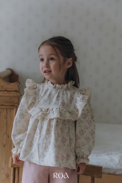 ROA16｜(80cm-120cm) 2色復古碎花長袖上衣8