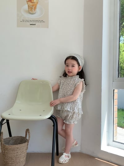 JE47｜(73-100cm) 無袖碎花套裝12