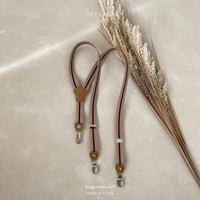 Oottbebe18｜(2y-13y )  英倫拼色彈力背帶吊帶夾6