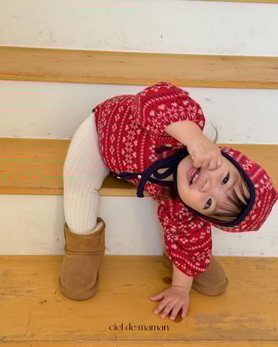 Cieldemaman11｜(3M~15M)  2色雪花針織包屁衣13