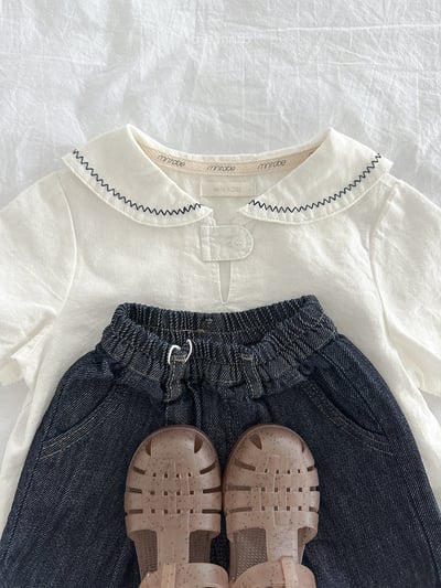 MiniRobe27｜(70-110) 靛藍牛仔褲4