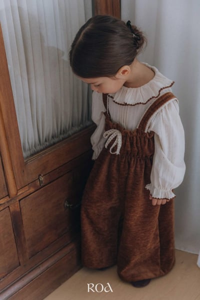 ROA20｜(80cm-120cm) 2色氣質絨毛連身吊帶褲10