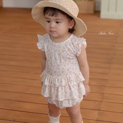 bebe nine04  (6m-24m) 2色碎花蛋糕裙包屁服8