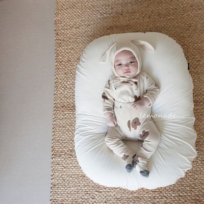 LEMONADE46｜(55cm-85cm) 2色小熊包屁衣長褲含帽子21